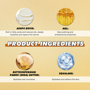 Baume au suif de bœuf biologique 100% naturel en gros, miel, étiquette privée, produits de soin de la peau faits à la main, hydratant, baume au suif - Product Image 5