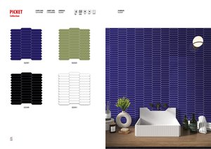 Bán Hot Glass Gạch Mosaic cho tường nội thất trang trí phòng bếp phòng tắm gốm tráng men gỗ gốm hỗn hợp Gạch Mosaic - Product Image 4