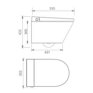 Nuevo Inodoro Inteligente Suspendido en la Pared con Bidé Integrado y Marco Oculto TA-TE52DF, Inodoro Inteligente TA-TE52DF TA-TE52D - Product Image 5
