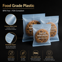 Sacs d'emballage pour beignets, biscuits et gâteaux en plastique laminé de qualité alimentaire, transparents, thermoscellables, avec impression personnalisée