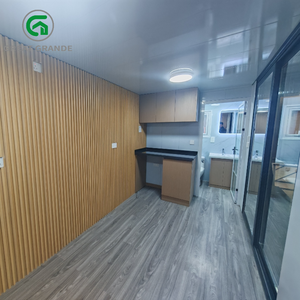 Casas de cabina al aire libre Moderno portátil Listo Pre para vivir Bungalow Casa extensible de lujo sobre ruedas - Product Image 4