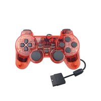 Joystick Transparente y Colorido con Cable para Consola PS2, Controlador de Juegos para PS2, Gamepad, JoyPad, Manette