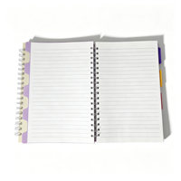 Cuaderno Espiral de Tapa Dura B5 de 5 Materias con Separadores, Cuaderno Espiral Personalizado, Cuadernos Espirales al por Mayor para Uso Escolar y de Oficina