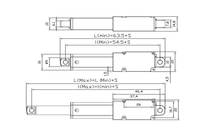 Actionneur linéaire électrique miniature à course de 150 mm, micro-actuateur tubulaire DC 6V/12V/24V avec interrupteurs de fin de course étanches, OEM ODM
