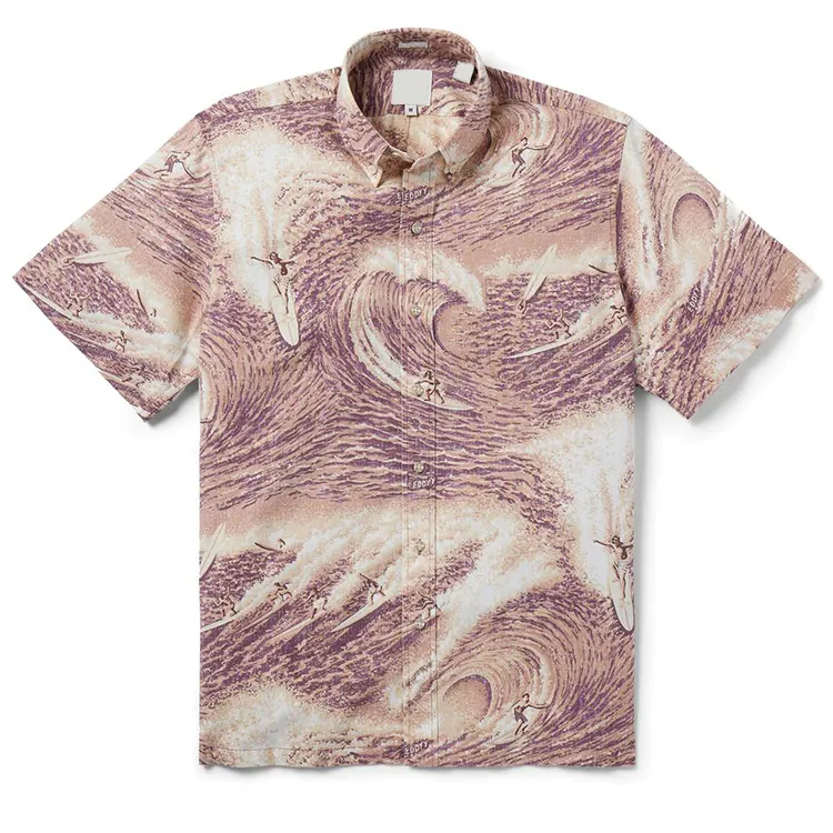 قميص رجالي صيفي مطبوع بأكمام قصيرة مصنوع من المصنع بسعر الجملة