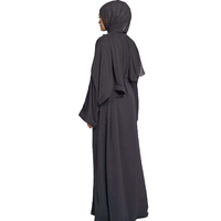 Abaya à manches ouvertes pour musulmanes - Élégante et décontractée avec élastique pour l'été, inspirée du style de Dubaï