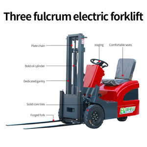 Petit chariot élévateur électrique avec chariots élévateurs à trois points d'appui entrepôt petite station de manutention chariot d'empilage et de manutention à crémaillère - Product Image 3