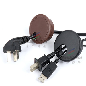 Haidibosi Desk Cable Hole Cover Round 50 60mm ABS Plastic Dustproof Plug For <b>Office</b> <b>Computer</b> Desktop Cable Management - Product Image 3