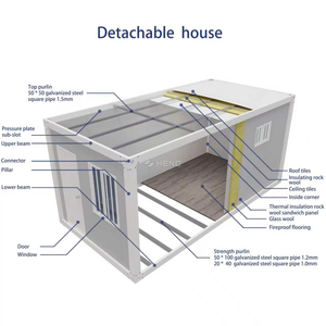 Maisons préfabriquées en conteneurs à prix abordable, personnalisables, prêtes à l'emploi, pour hôtels, bureaux, avec salles de bain complètes - Product Image 4