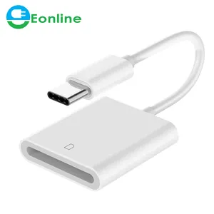 EONLINE Pembaca Kartu Tunggal OTG, USB Tipe C Ke SD/TF USB C Konverter untuk Samsung S10 S9 Huawei Mate30 Pro Xiaomi 10 9 9 Pro