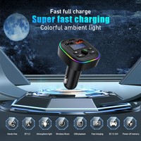 Tragbarer Auto-MP3-Musikplayer mit Schnell-USB-Ladegerät FM-Transmitter Bluetooth Freisprecheinrichtung Radio-Tuner Kombination