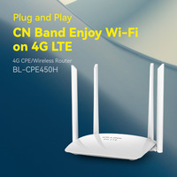 Routeur 4G LTE extérieur LB-LINK CPE450H, WiFi 300 Mbps, 4 antennes 5dBi, 4 ports LAN, Plug&Play, carte SIM, CPE sans fil pour la maison