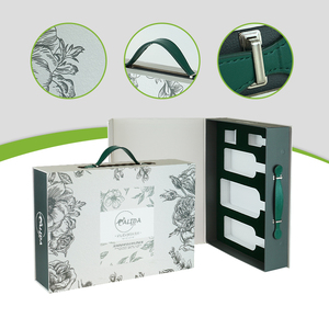 กระเป๋าใส่เอกสารสไตล์วินเทจไฮเอนด์กล่องของขวัญแบบพกพากันน้ำมีลายนูนฟองน้ำสำหรับบรรจุภัณฑ์กระดาษศิลปะ - Product Image 3