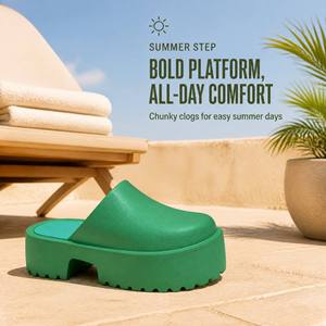 <span class=keywords><strong>Sandales</strong></span> sabots compensées en EVA pour femmes, mules à semelle épaisse, chaussures de jardin imperméables, légères et antidérapantes - Product Image 2