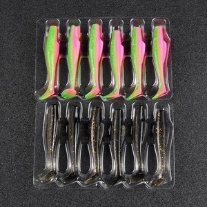 Señuelos de Goma Suave QE Factory de 5.5cm y 1.6g, 6 Piezas, Señuelo Silencioso <span class=keywords><strong>para</strong></span> Pesca de Pez Pequeño, Kit de Señuelos Suaves con Cola de Paleta <span class=keywords><strong>para</strong></span> Pesca Competitiva - Product Image 4