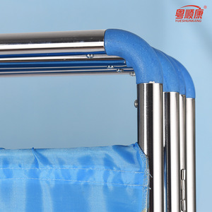 Biombo Médico Plegable de Acero Inoxidable Azul de 4 Paneles con Ruedas para Consultorio de Hospital o Clínica - Product Image 4