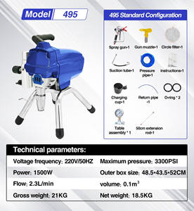 Pulvérisateur de <span class=keywords><strong>peinture</strong></span> électrique sans air pour <span class=keywords><strong>toiture</strong></span> 220v 395/495/595/795, vente chaude - Product Image 2