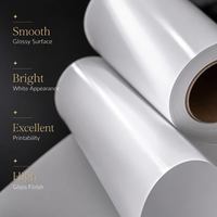 Direkt vom Hersteller: Hochglanz-Beschichtetes Kunstdruckpapier in Rollen, 128-250g/m², für Kommerziellen Druck und Verpackung, Individuelle Breiten Verfügbar