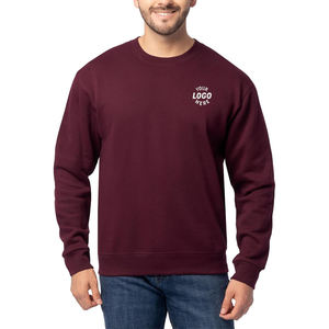 Felpa da Lavoro con Logo Personalizzato Ricamato, Invernale, 300gsm, da <span class=keywords><strong>Uomo</strong></span>, Collo Tondo, Manica Lunga, Poliestere/Cotone, Bordeaux - Product Image 1