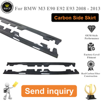 Exot kit bodi ekstensi rok samping serat karbon, kit bodi ekstensi untuk BMW E90 E92 E93 M3 2008-2013