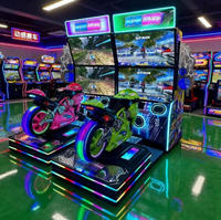 Simulateur de course 3D de 50 pouces, machine d'arcade à double écran fonctionnant à monnayeur, jeu d'arcade de conduite 3D, équipement d'arcade en acrylique et acier