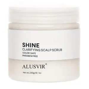 Vegan Anti-dandruff Shine Hair Care Product Treatment Exfoliating Cleansing Sea Salt Shampoo Hair Scalp Scrub Private Label