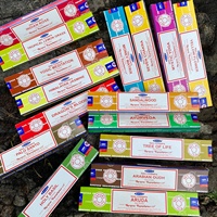 PETITE BOÎTE 10 PIÈCES | Thérapeutique Inde Satya Naturel Floral Brûleur D'encens Original Lavande Supet Hit Agarbatti Bambou Bâtons