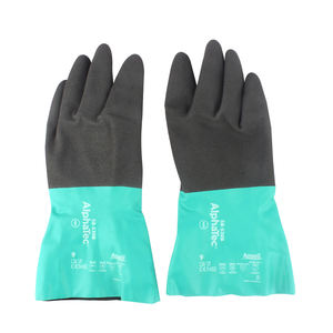 Gants de travail anti-chimiques en <span class=keywords><strong>nitrile</strong></span> <span class=keywords><strong>Ansell</strong></span> 58530B, texture lisse, poignet droit, durables, flexibles, gants de protection industriels - Product Image 1