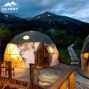 8 10 m de diamètre igloo géométrique en acier abri structure hôtel maison de luxe extérieur geo rond glamping dôme tente - Product Image 2