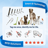 Microchip de Vidrio RFID FDX-B de 2.12*12mm para Identificación Animal, ICAR ISO 11784/85, con Jeringa, para Sistemas de Gestión de Ganado en Granjas (Venta al Por Mayor)