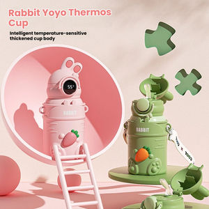 Nouvelle Arrivée en Gros : Gourde Isotherme Intelligente pour Enfants en Acier Inoxydable 316, Forme Lapin, avec Affichage LED de Température - Product Image 2