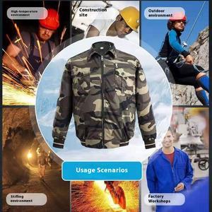 <span class=keywords><strong>เครื่องแบบ</strong></span>ทำงานผ้าฝ้ายลำลองของผู้ชายสำหรับฤดูร้อนชุดป้องกันแรงงานแบบสั้นสำหรับใช้ในการก่อสร้างระบบปรับ<span class=keywords><strong>อากาศ</strong></span> - Product Image 2