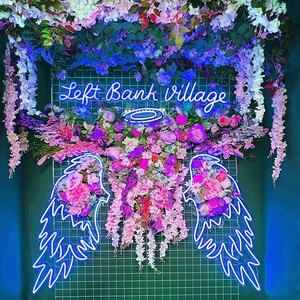 Signe au néon ailes et halo, décoration de photographie de Cosplay, salon de beauté professionnel, design lumineux d'événements de <span class=keywords><strong>vacances</strong></span> pour la décoration murale - Product Image 4