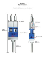 Katup Dispensing DJF-65 Silinder Ganda Suction-Back untuk Lem AB Presisi Tinggi, Dapat Diatur Secara Mikro, Dua Komponen