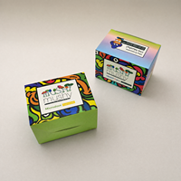 Boîte en carton pliable personnalisée pour l'emballage de produits cadeaux, impression couleur intégrale écologique, boîte en papier à plat, cosmétiques
