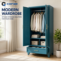 Armoire industrielle en acier noir avec motif en X gaufré, 2 portes et 1 tiroir pour chambre, dortoir, hôtel, usine