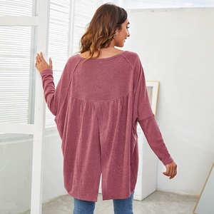 <span class=keywords><strong>T</strong></span>-shirts manches chauve-souris pour <span class=keywords><strong>femme</strong></span>, haut surdimensionné, prê<span class=keywords><strong>t</strong></span> à poser, à manches longues, <span class=keywords><strong>col</strong></span> en <span class=keywords><strong>V</strong></span>, à la mode loisirs, - Product Image 2