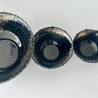 Ensemble de verrerie opale motif or noir de luxe haut de gamme pour le dîner d'hôtel de banquet d'affaires