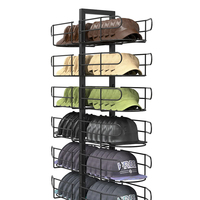 Étagère d'affichage en fil métallique pour chaussettes et casquettes pour centres commerciaux