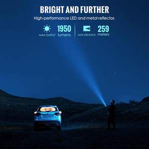 ไฟฉายยุทธวิธี LED แบบพกพา ชาร์จ USB ได้ ความสว่าง 1700 ลูเมน รุ่น A20 EDC คุณภาพสูง ขายส่ง กันน้ำระดับ IP44 ตัวเรือนอะลูมิเนียม - Product Image 4