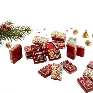 Nuevo Juego de Fichas de Mahjong Personalizadas para las Fiestas, Fichas de Mahjong Americanas Modernas de Lujo, Resistentes al Agua, para Entretenimiento Navideño y de Póker - Product Image 3