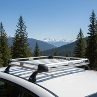 Barres de toit universelles en alliage d'aluminium pour SUV avec panier en acier, montables sur le toit, longueur 130/140/160 cm
