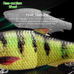 स्लिम विशद हाथ नक्काशीदार मछली पकड़ने के लिए धीमी सिंक धातु को नरम पीवीसी मछली के पैमानों के लिए धातु जोन्टेड सॉफ्ट पीवीसी मछली के पैथ - Product Image 6