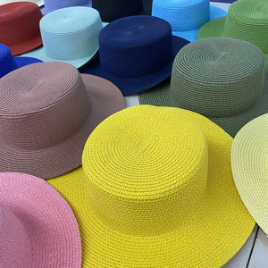 Visière grand bord été soleil herbe naturelle hommes plaine grand blanc fait à la main Panama creux dames paille Cowboy chapeau pour femmes casquette de <span class=keywords><strong>plage</strong></span> - Product Image 3