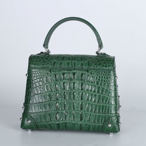 Bolso de Mano de Piel de Cocodrilo Siamés para Mujer, Bolso de Hombro Cruzado Pequeño Cuadrado de Moda con Cierre, Otoño - Product Image 3