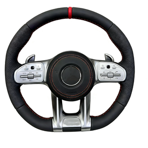 Volante Deportivo de Cuero Hecho a Medida para Modelos Mercedes-Benz Clase B W204-W222 CLA CLS Clase G <span class=keywords><strong>GLS</strong></span> - Product Image 3