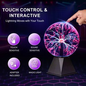 OUYA <span class=keywords><strong>Boule</strong></span> <span class=keywords><strong>de</strong></span> <span class=keywords><strong>plasma</strong></span> USB 3/4/5/6/8 pouces, grande taille, lampe fantaisie à commande sonore sans fil, best-seller - Product Image 5