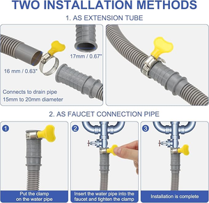 ท่อระบายน้ำคอนเดนเสทแบบยืดหยุ่นเคลือบพีวีซีสองชั้น ท่อโค้งงอแบบมีลอน ท่อโค้งงอแบบมีลอนสำหรับงานไฟฟ้า - Product Image 2