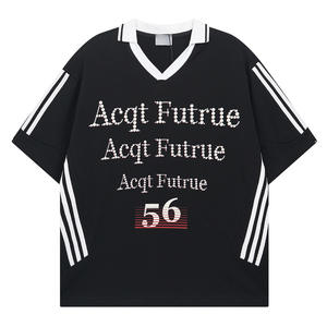 Camiseta de Manga Corta con Estampado de Letras Personalizable Estilo Vintage Y2K, Unisex, Deportiva, Holgada, Informal - Product Image 6