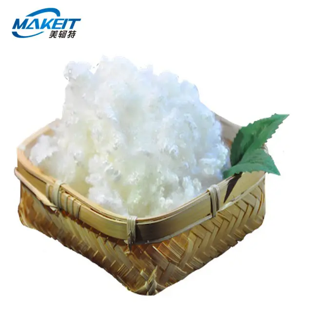 Polyester Staple Fiber 7dx64mm Hcs With Silicon For Filling Pillow Toy Sofa